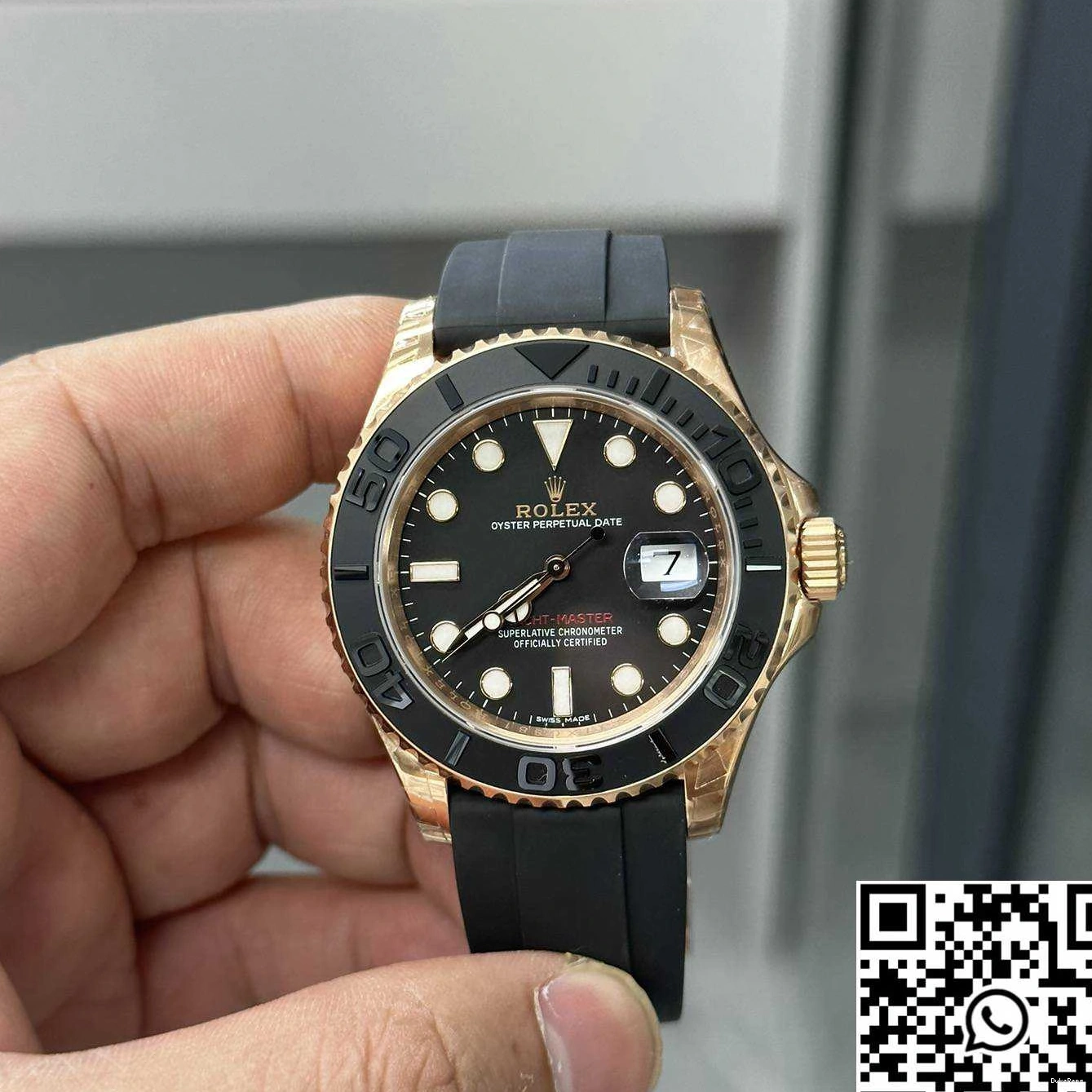 Yacht Rolex VS Rose Master Factory M126655-0002 Black Gold Dial 0331
